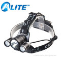 High power T6 rechargeable light adjustable head long range military headlamp outdoor camping mount for bike with USB charger